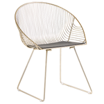 Esszimmerstuhl 2er Set AURORA Metall Gold