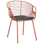 Esszimmerstuhl 2er Set HOBACK Metall Kupfer