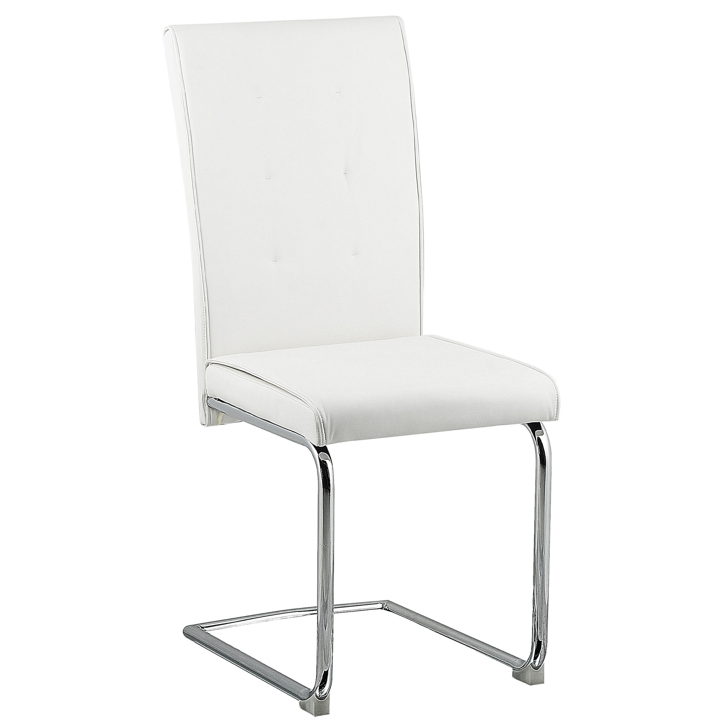 Esszimmerstuhl 2er Set ROVARD Kunstleder Cremeweiss