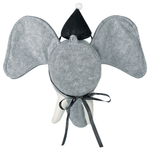Wanddekoration für Kinder Elefant BADOU Baumwolle 36 cm Grau
