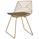 Esszimmerstuhl 2er Set BEATTY Metall Gold