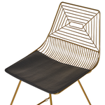 Esszimmerstuhl 2er Set BEATTY Metall Gold