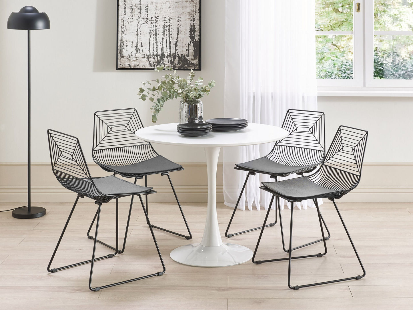 Esszimmerstuhl 2er Set BEATTY Metall Schwarz