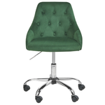 Bürostuhl drehbar PARRISH Samtstoff Smaragdgrün