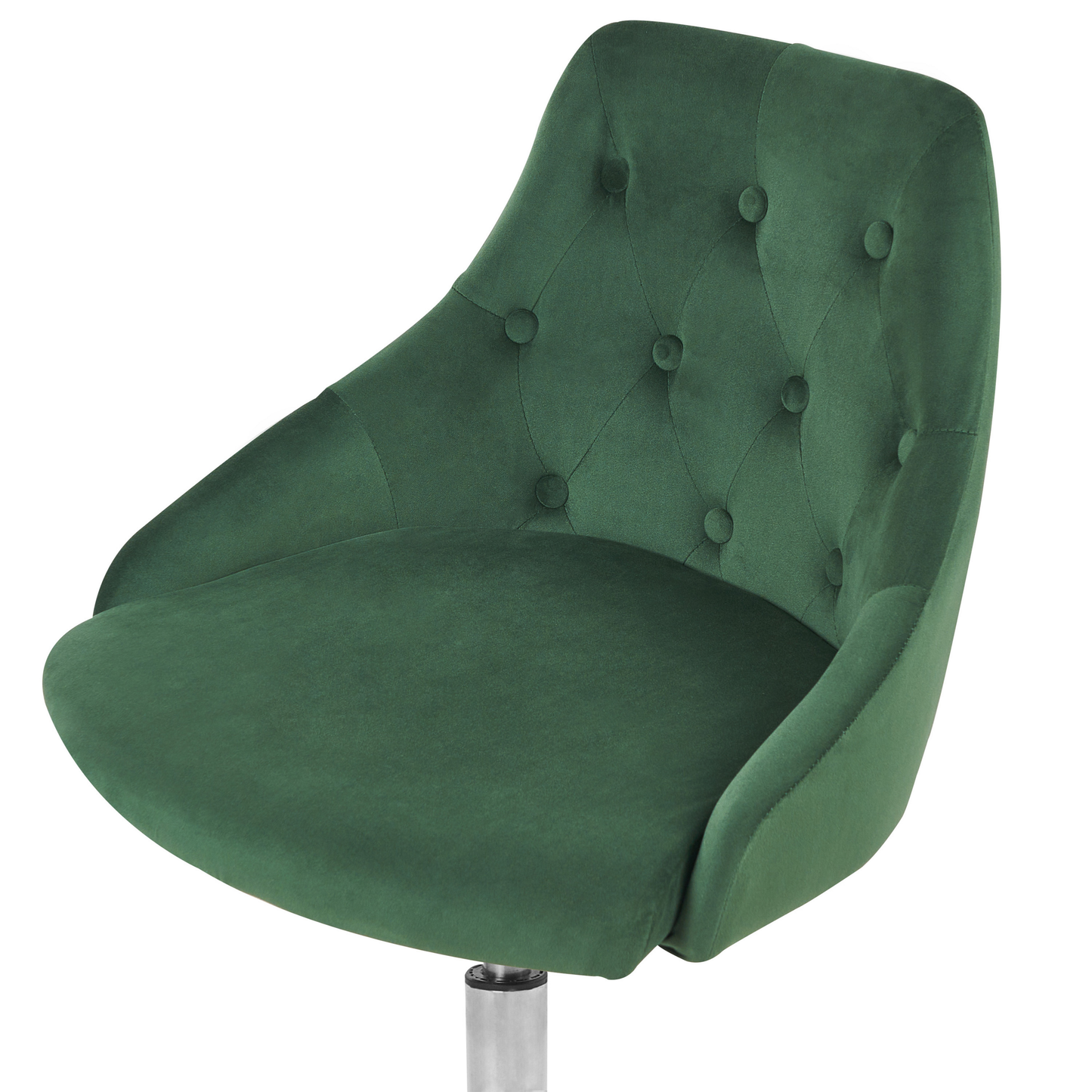 Bürostuhl drehbar PARRISH Samtstoff Smaragdgrün