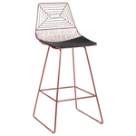 Set mit 2 Barstühlen BISBEE Metall Roségold