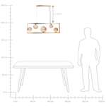 Hängelampe GEEHI Metall Messing