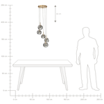 Hängelampe RALFES Glas Messing