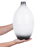 Dekovase BAEZA Keramik 36 cm Weiss