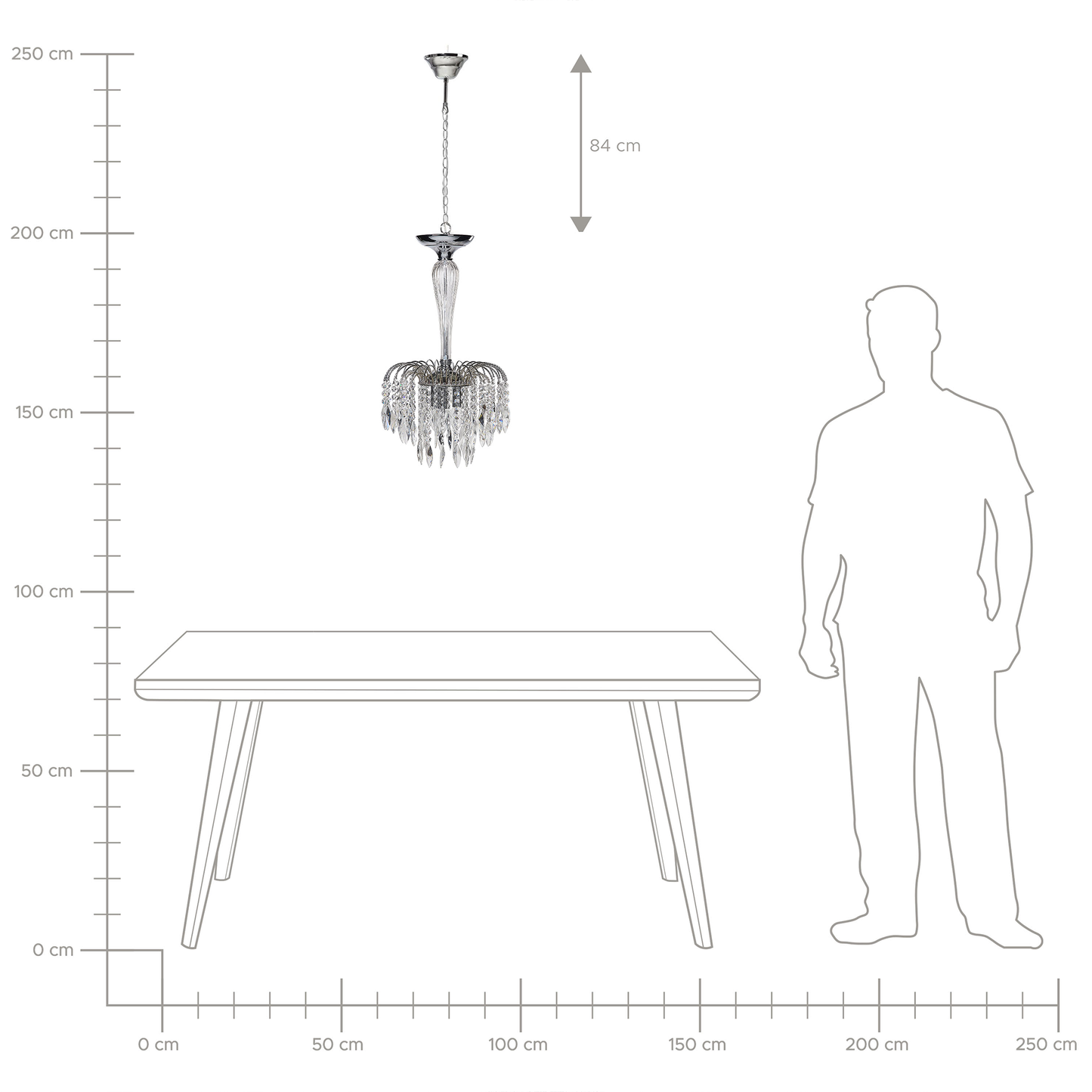 Kronleuchter ORARA Metall Silber