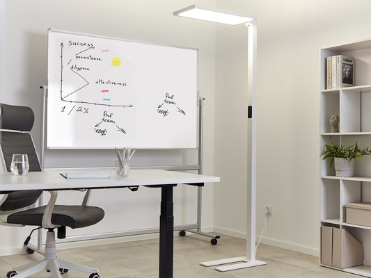 Stehlampe LED Metall weiss 196 cm rechteckig ORION