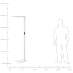 Stehlampe LED Metall weiss 196 cm rechteckig ORION