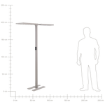 LED Stehlampe SCULPTOR mit Bewegungsmelder Metall Silber