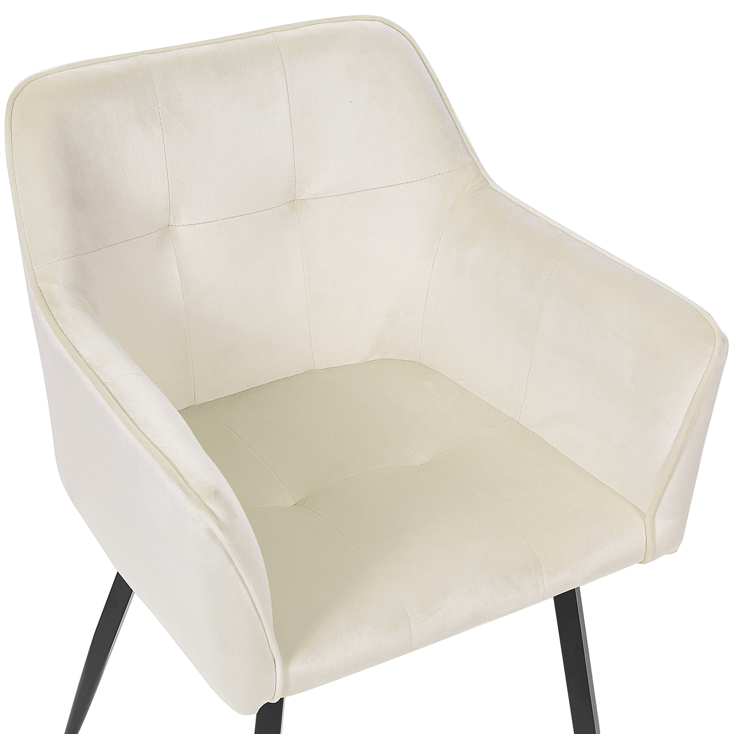 Esszimmerstuhl 2er Set JASMIN Samtstoff Creme