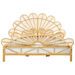 Bett mit Lattenrost Rattan FLORENTINE 180 x 200 cm Hellbraun