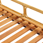 Bett mit Lattenrost Rattan FLORENTINE 180 x 200 cm Hellbraun
