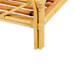 Bett mit Lattenrost Rattan FLORENTINE 180 x 200 cm Hellbraun