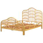 Bett mit Lattenrost Rattan DOMEYROT 140 x 200 cm Hellbraun