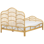 Bett mit Lattenrost Rattan DOMEYROT 140 x 200 cm Hellbraun