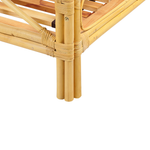 Bett mit Lattenrost Rattan DOMEYROT 140 x 200 cm Hellbraun