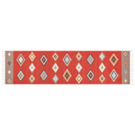 Kelim Teppich Baumwolle mehrfarbig 80 x 300 cm geometrisches Muster Kurzflor LORUT