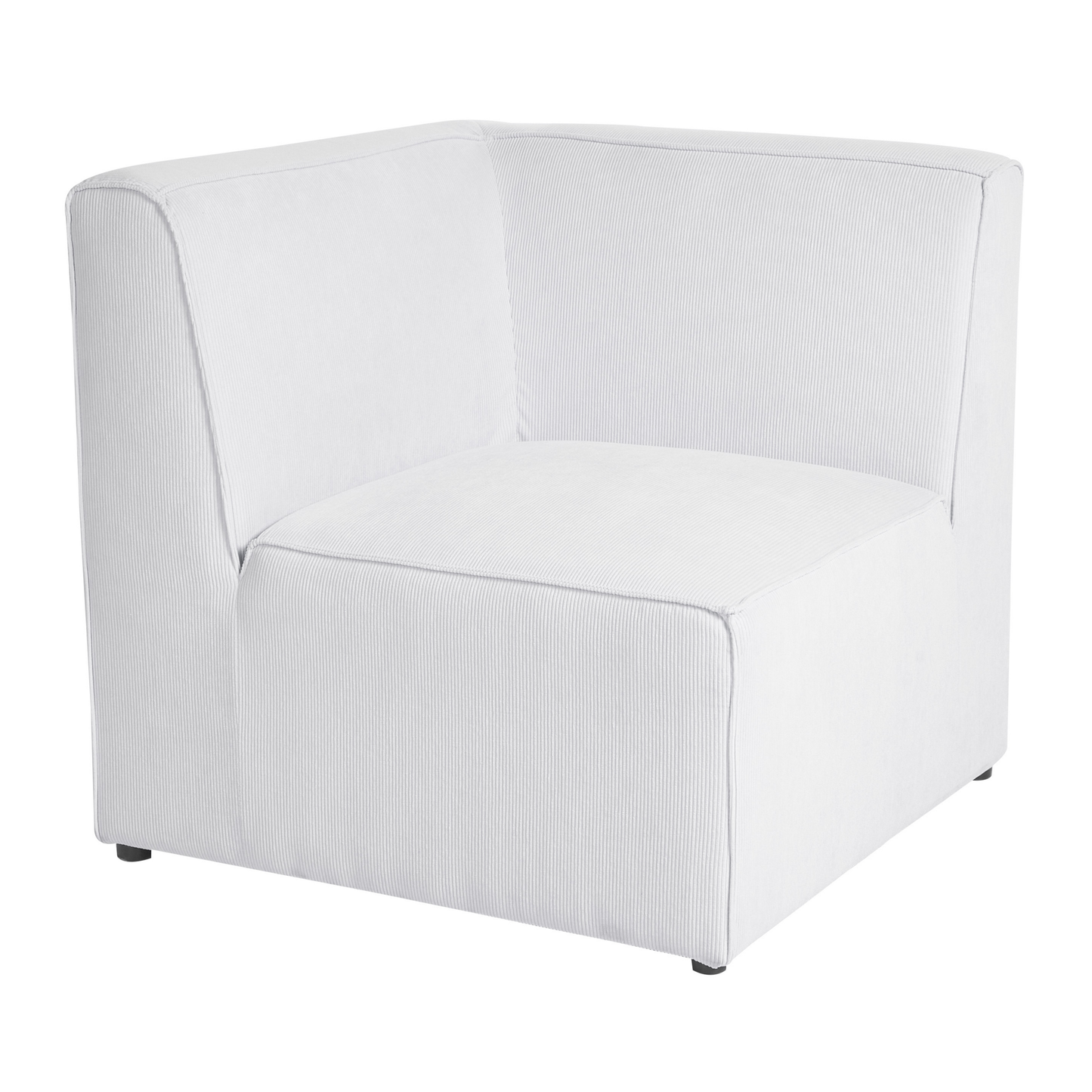 3-Sitzer Sofa Cord cremeweiss mit Ottomane LEMVIG