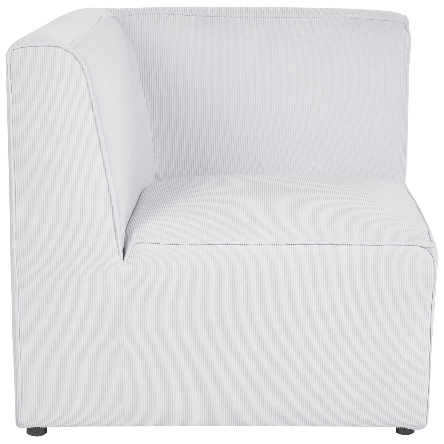 3-Sitzer Sofa Cord cremeweiss mit Ottomane LEMVIG