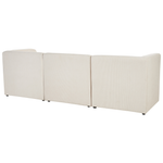 3-Sitzer Sofa Cord hellbeige mit Ottomane LEMVIG