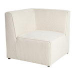 3-Sitzer Sofa Cord hellbeige mit Ottomane LEMVIG