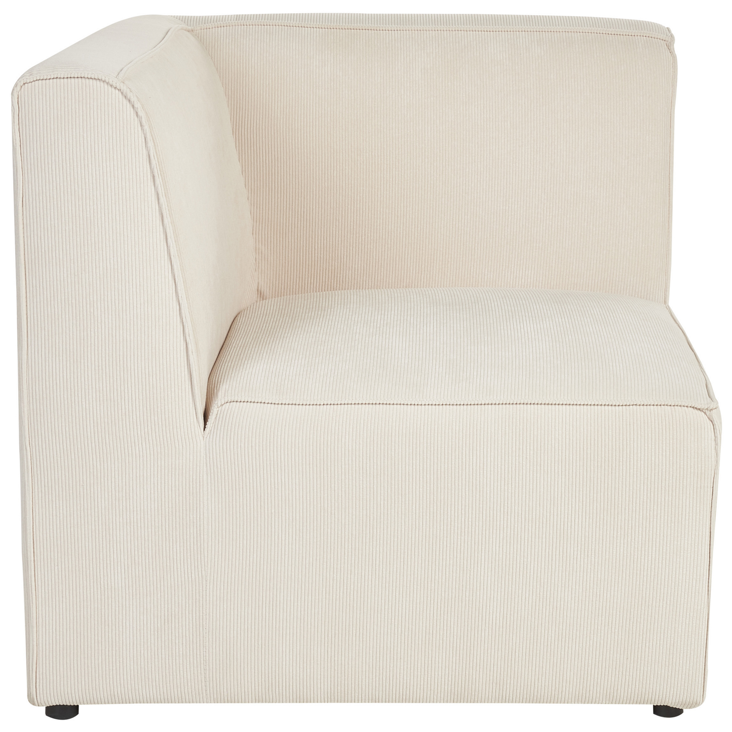 3-Sitzer Sofa Cord hellbeige mit Ottomane LEMVIG