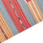 Kelim Teppich Baumwolle mehrfarbig 140 x 200 cm geometrisches Muster Kurzflor GANDZAK