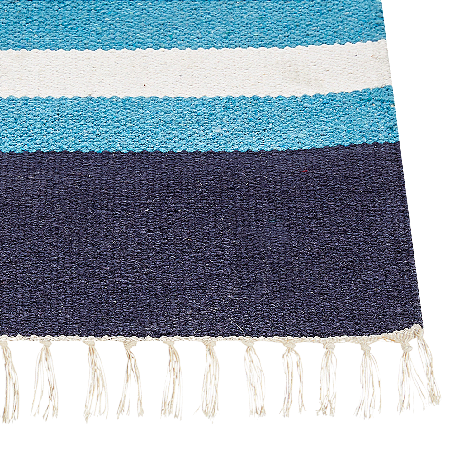 Kelim Teppich Baumwolle mehrfarbig 80 x 150 cm geometrisches Muster Kurzflor NORATUS