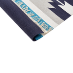 Kelim Teppich Baumwolle mehrfarbig 80 x 300 cm geometrisches Muster Kurzflor NORATUS