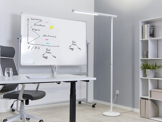 LED Stehlampe PERSEUS Metall Weiss