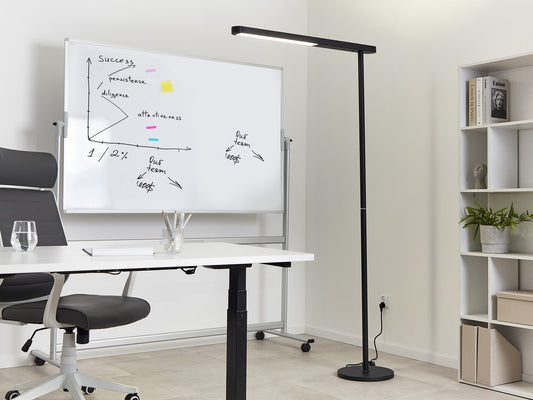 LED Stehlampe PERSEUS Metall Schwarz