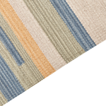 Kelim Teppich Baumwolle mehrfarbig 140 x 200 cm geometrisches Muster Kurzflor APARAN