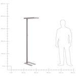 LED Stehlampe TAURUS mit Dimmer Metall Silber