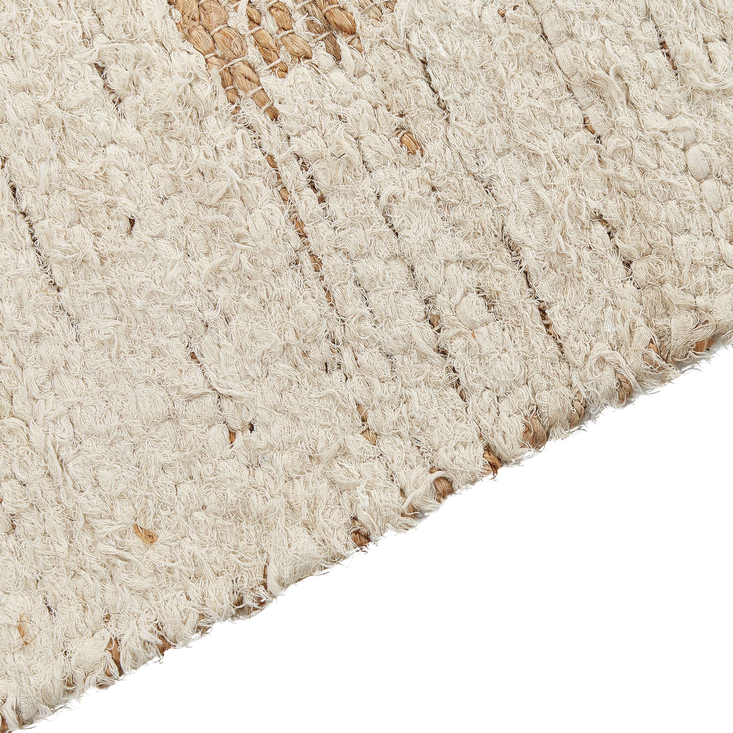 Teppich Baumwolle / Jute beige 200 x 300 cm geometrisches Muster Kurzflor ZIARAT