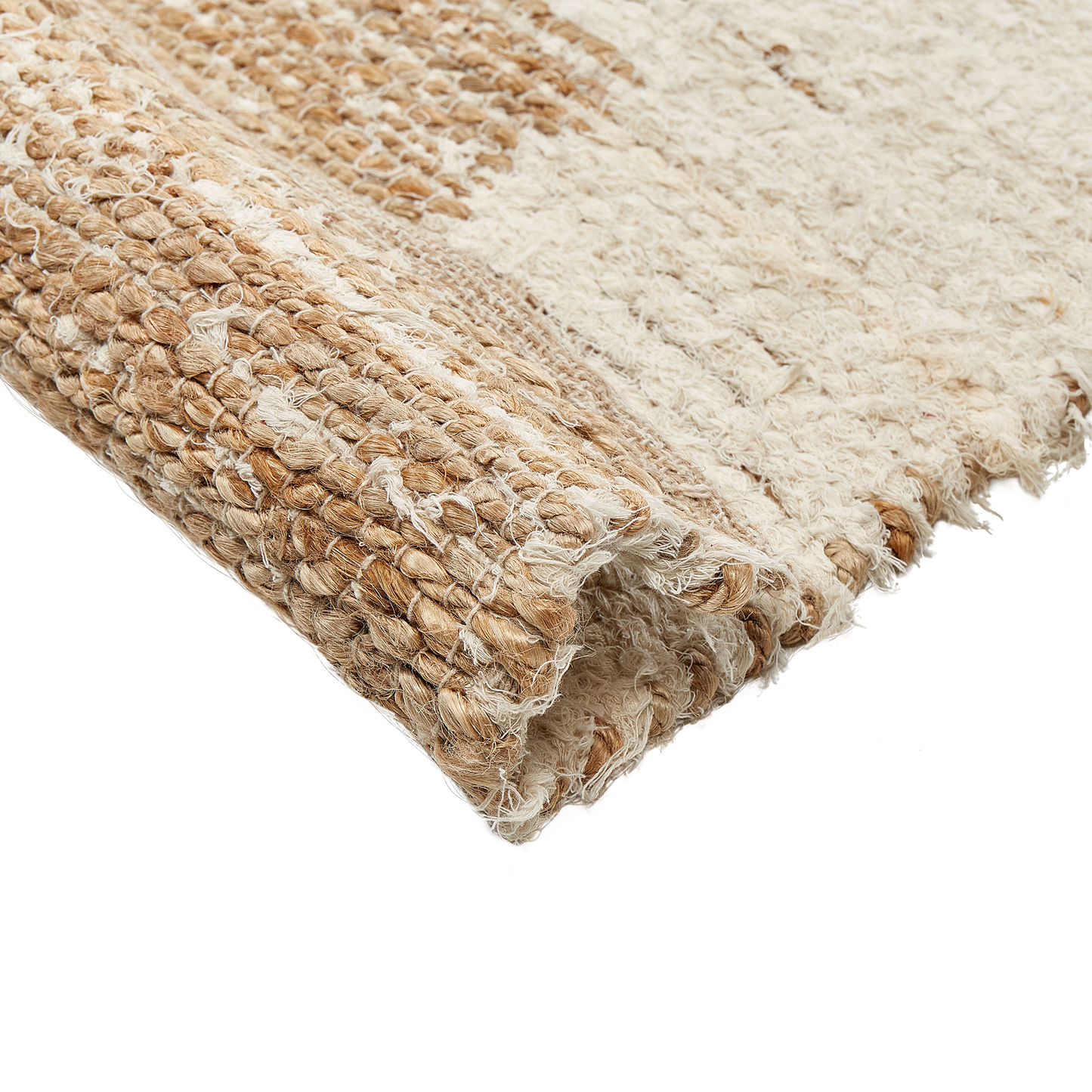 Teppich Baumwolle / Jute beige 300 x 400 cm geometrisches Muster Kurzflor ZIARAT