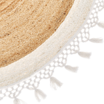 Teppich Jute beige / weiss ⌀ 140 cm MARTS
