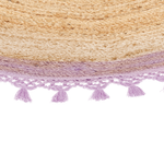 Teppich Jute beige / lila ⌀ 140 cm MARTS