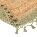 Teppich Jute beige / grün ⌀ 140 cm MARTS