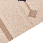 Kelim Teppich Baumwolle mehrfarbig 80 x 300 cm geometrisches Muster Kurzflor BERDIK