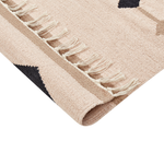 Kelim Teppich Baumwolle mehrfarbig 80 x 300 cm geometrisches Muster Kurzflor BERDIK