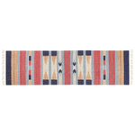 Kelim Teppich Baumwolle mehrfarbig 80 x 300 cm geometrisches Muster Kurzflor GANDZAK