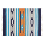 Kelim Teppich Baumwolle mehrfarbig 140 x 200 cm geometrisches Muster Kurzflor NORATUS