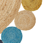 Teppich Jute mehrfarbig ø 140 cm Kurzflor zweiseitig VOSTAN