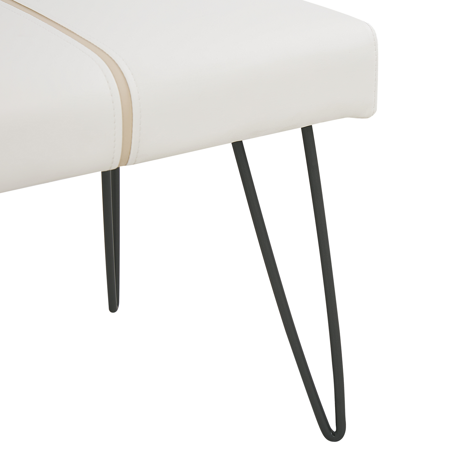 Schlafzimmer Set Kunstleder BETIN 160 x 200 cm Creme