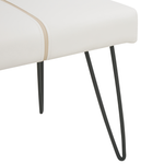 Schlafzimmer Set Kunstleder BETIN 160 x 200 cm Creme