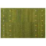 Gabbeh Teppich Wolle grün 200 x 300 cm Tiermuster Hochflor YULAFI